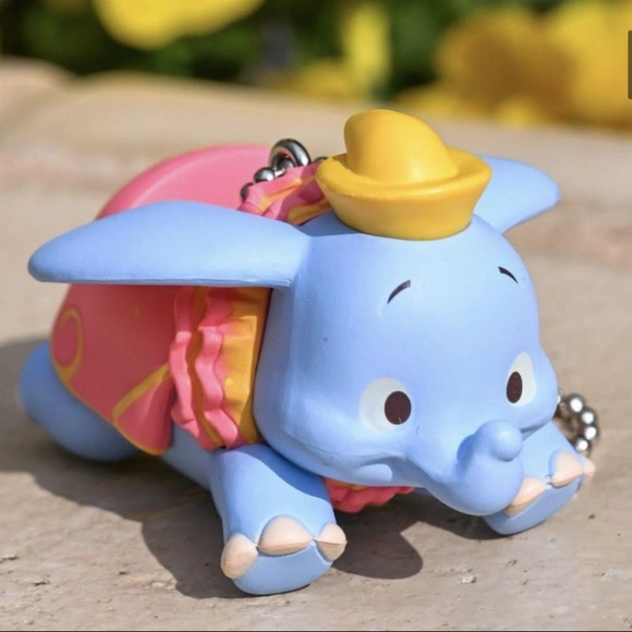 Disney Other - Disney Parks Dumbo the Flying Elephant Ride Vehicle Keychain Figure – 3D PVC